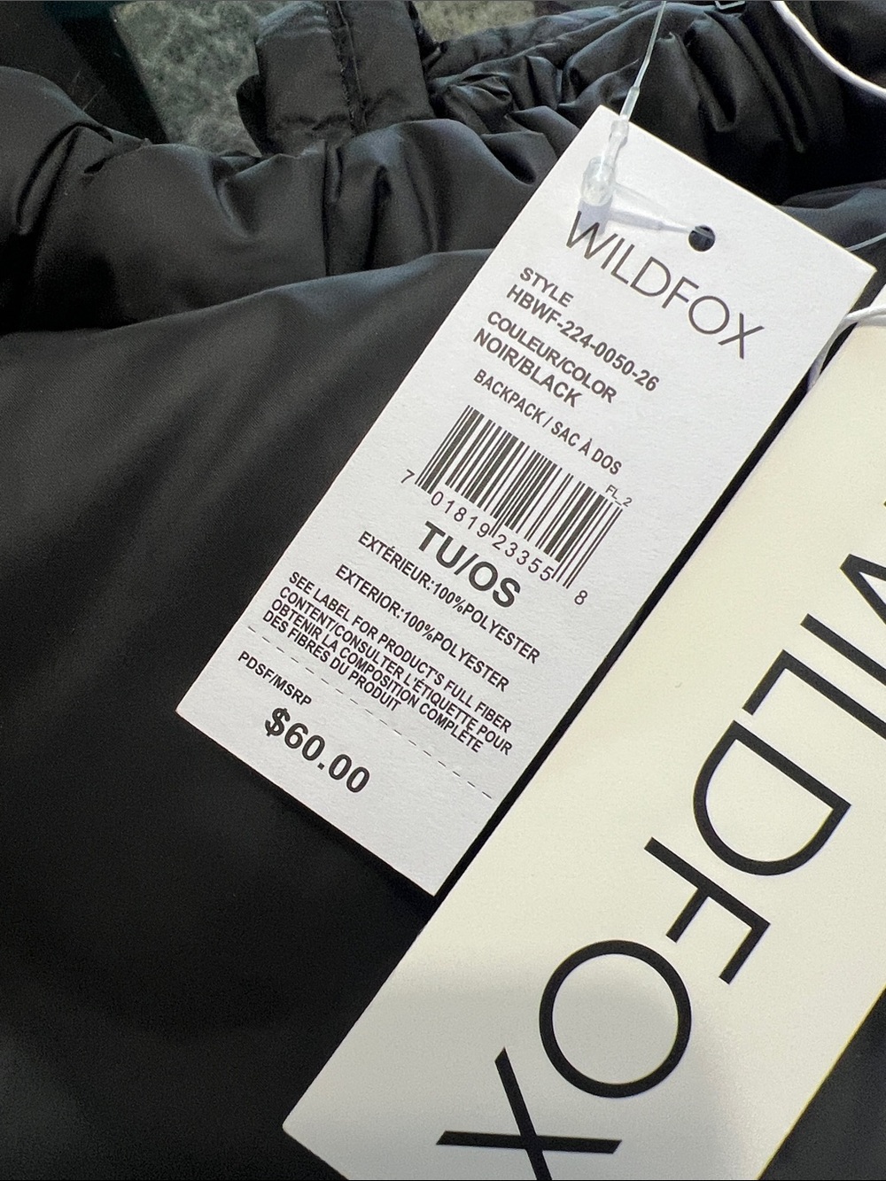 Wildfox Puffy Drawstring Backpack - Picture 2 of 6